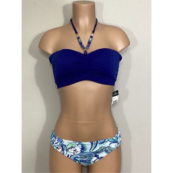 New Lauren Ralph Lauren bead and paisley bikini. Size 12. Retails $159 - Picture 2 of 14